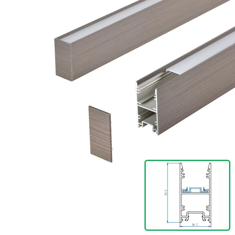 Kit alloggiamento luce per ufficio estruso